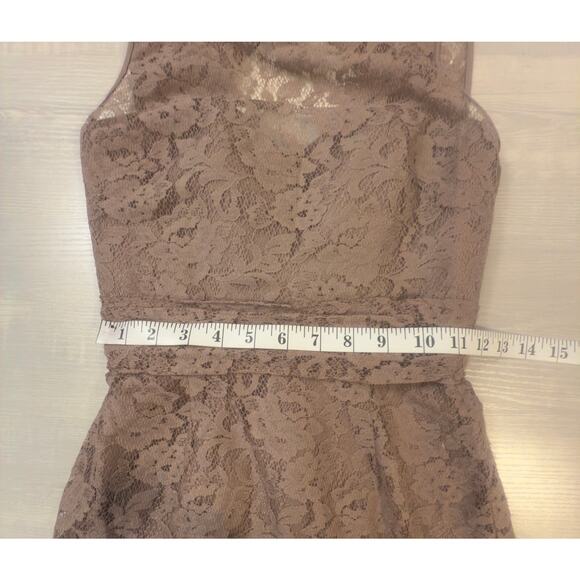 AMSALE Open-Back Lace Maxi Dress Size 0 - Picture 7 of 9